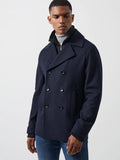 French Connection Double Breasted Layered Pea Coat
