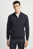 French Connection STRETCH COTTON HALF-ZIP JUMPER