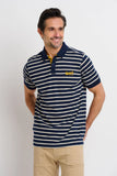 Brakeburn  Striped Polo Navy