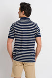 Brakeburn  Striped Polo Navy