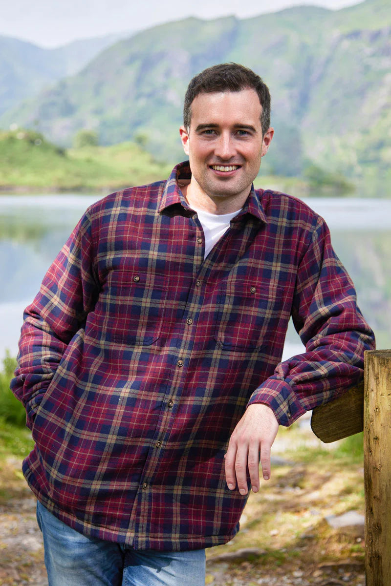 Mens fleece online shirt