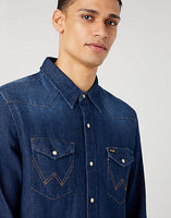 Wrangler 27MW Icon Denim Shirt Dark Stone