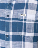Wrangler 1 Pocket Chk Shirt Blue