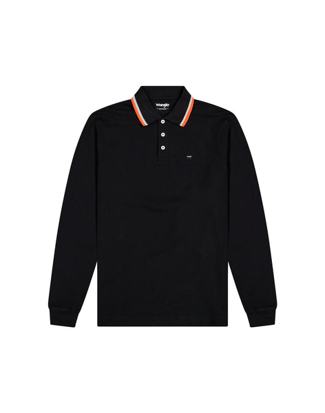 Wrangler LS POLO SHIRT BLACK