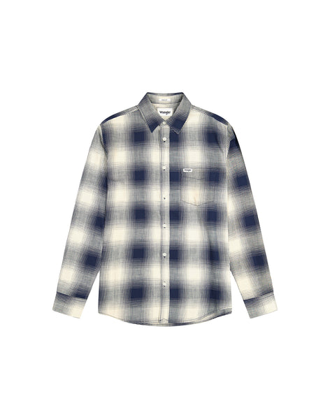 Wrangler 1 PKT INDIGO SHIRT DUSTY BLUE