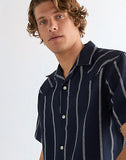 Wrangler  SS Resort Shirt Navy/White