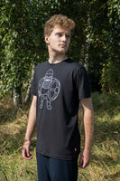 Dave Viking Full Body White on Black