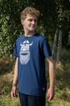 Dane Viking Head White On Navy