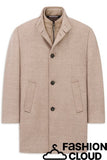 BUGATT1 WOOL/MIX COAT WITH  INLAY