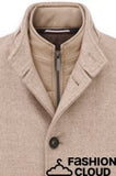 BUGATT1 WOOL/MIX COAT WITH  INLAY