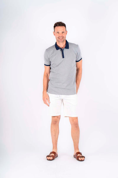 Pre End Dawford Polo Shirt Steel Grey