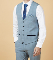 MARC DARCY BROMLEY WAISTCOAT SKY