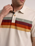 Breakburn Shillingford Retro Stripe polo Beige