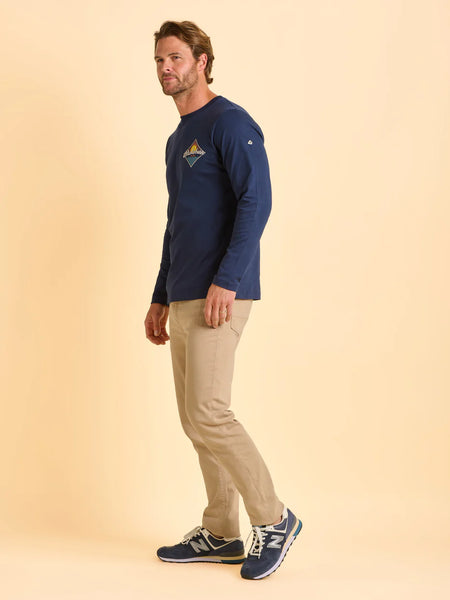 Brakeburn Tasley Long Sleeve Tee Navy
