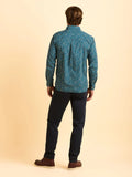 Brakeburn Benbecula Printed Shirt Teal