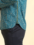 Brakeburn Benbecula Printed Shirt Teal