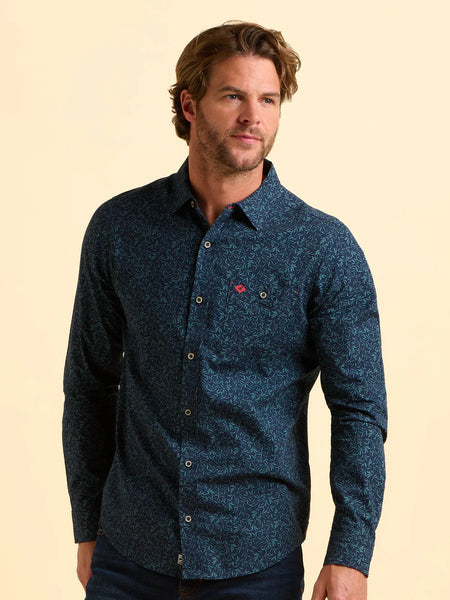 Breakburn Birne Print Shirt Navy