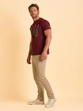 BRAKEBURN TALLOW TEE BURGUNDY