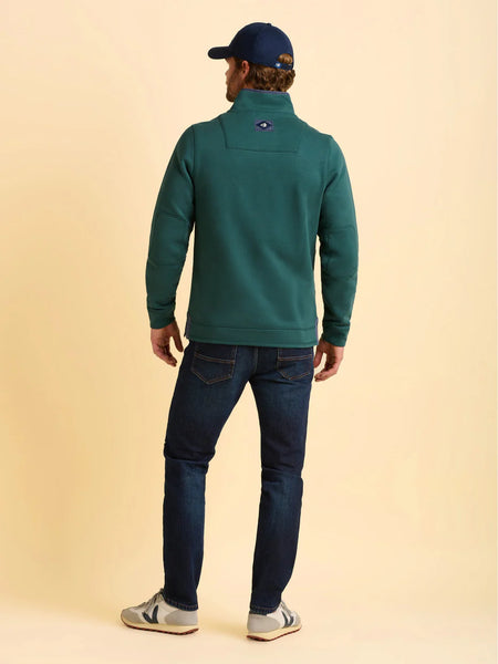 BRAKEBURN SOUTHBOURNE 1/4 ZIP SWEAT Green