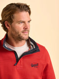 BRAKEBURN WORBARROW RUST 1/4 ZIP SWEAT