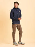 BRAKEBURN Waymouth 1/4 ZIP SWEAT Navy