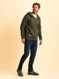 Brakeburn Hengistbury Zip through Hoodie Green