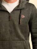 Brakeburn Hengistbury Zip through Hoodie Green