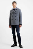 French Connection Double Breasted Pea Coat Grey