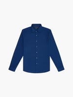 French Connection Cutaway Collar Stretch Blue