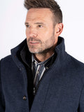 Pre End Easton Wool Coat Navy