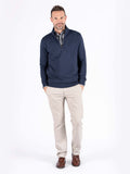 Pre End Tony .25 Zip Sweat Navy