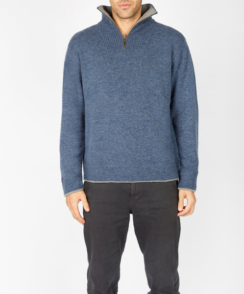 IrelandsEye Half Zip Sweater Blue Stone