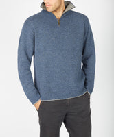 IrelandsEye Half Zip Sweater Blue Stone