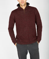 IrelandsEye Half Zip Sweater Claret Marl