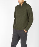 IrelandsEye Half Zip Sweater Green Marl