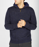 IrelandsEye Half Zip Sweater Navy