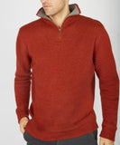 IrelandsEye Half Zip Sweater Crimson