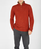 IrelandsEye Half Zip Sweater Crimson