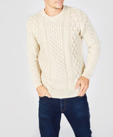 IrelandsEye Knitwear Blasket Aran Sweater Natural