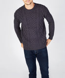 IrelandsEye Knitwear Blasket Aran Sweater Navy