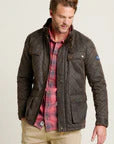 Brakeburn Dry Wax Quilted Jacket Brown