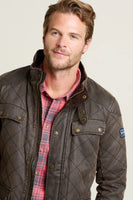 Brakeburn Dry Wax Quilted Jacket Brown