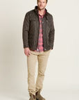 Brakeburn Dry Wax Quilted Jacket Brown