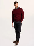 BRAKEBURN BRENTWOOD CREW NECK Burgundy