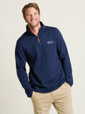 BRAKEBURN NAVY 1/4 ZIP SWEAT