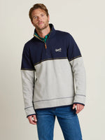 BRAKEBURN COLOUR BLOCK 1/4 ZIP SWEAT