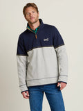 BRAKEBURN COLOUR BLOCK 1/4 ZIP SWEAT