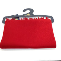 Failsworth Lambswool Plain Scarf Red