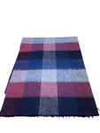 Failsworth Lambswool Check Scarf Navy/Burg