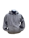 CottonRidge Plain Full Zip Hoodie Charcoal